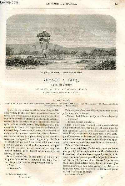 Le tour du monde - nouveau journal des voyages - livraison n°250, 251 et 252 - Voyage à Java par De Molins (1858-1861).