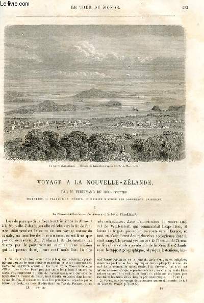 Le tour du monde - nouveau journal des voyages - livraison n279, 280 et 281 - voyage  la Nouvelle Zlande par Ferdinand de Hochstetter (1858-1860).