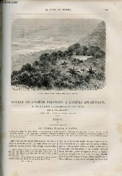 Le tour du monde - nouveau journal des voyages - livraison n297, 298, 299 et 300 - voyage de l'Ocan Pacifique  l'Ocan Atlantique  travers l'Amrique du Sud par Paul Marcoy (1846-1860) - Prou.