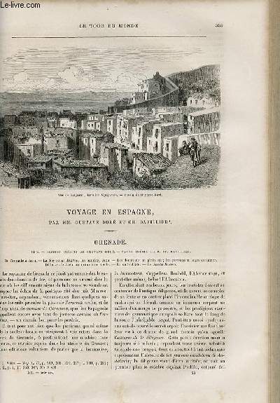 Le tour du monde - nouveau journal des voyages - livraison n°309,310,311,312 et 313- Voyage en Espagne par Gustave Doré et Ch. Davillier.