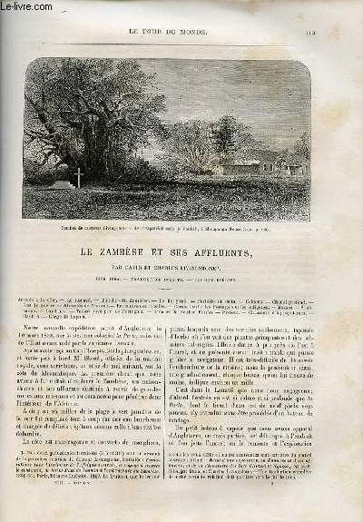 Le tour du monde - nouveau journal des voyages - livraison n321,322,323 et 324 - Le Zambse et ses affluents, par David et Charles Livingstone (1858-1864).