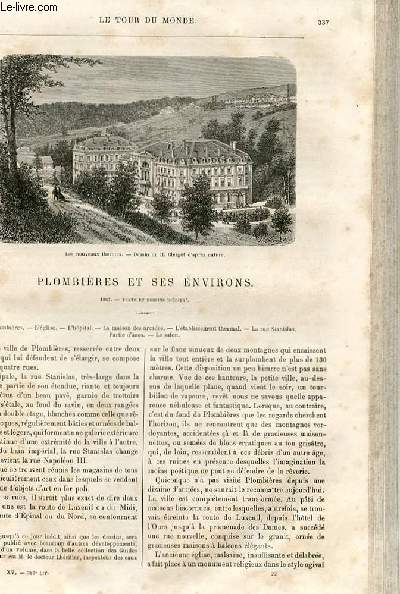 Le tour du monde - nouveau journal des voyages - livraison n°387 - Plombières et ses environs (1867).