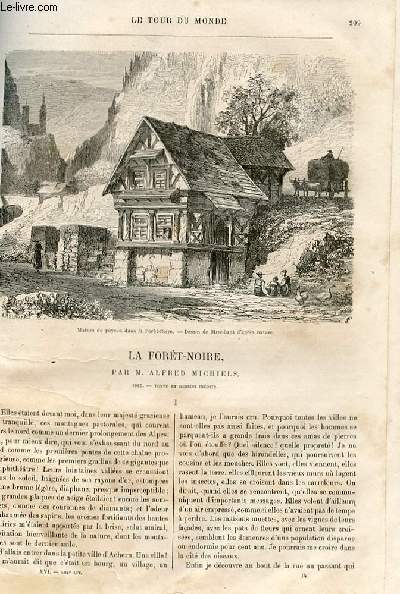 Le tour du monde - nouveau journal des voyages - livraison n°405,406,407 et 408 - La forêt Noire par Alfred Michiels (1867).