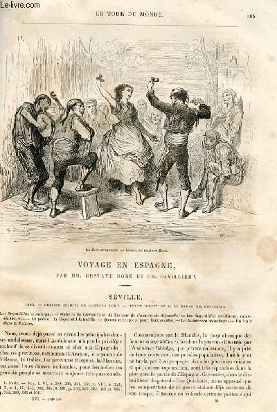 Le tour du monde - nouveau journal des voyages - livraison n411,412,413 et 414 - Voyage en Espagne par Gustave Dor et Ch. Davillier - Sville (1862).