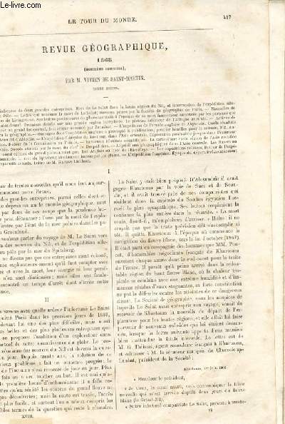 Le tour du monde - nouveau journal des voyages - Revue gographique 1868 (second semestre) par Vivien de Saint Martin.