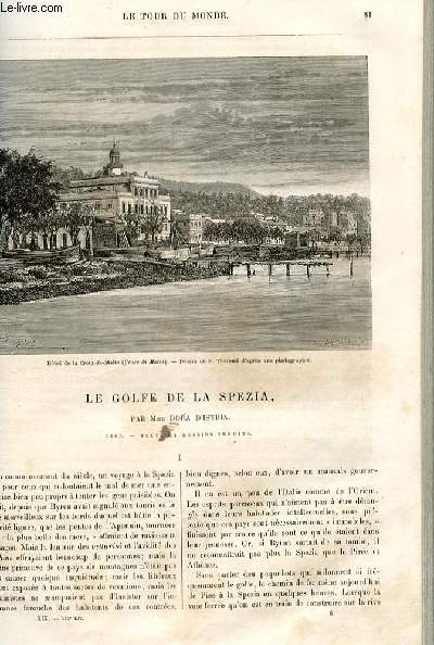 Le tour du monde - nouveau journal des voyages - livraison n°475 - Le golfe de la Spezia par Dora d'Istria (1867).