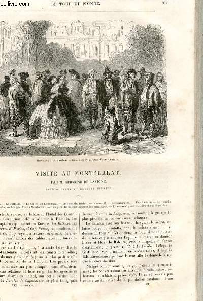 Le tour du monde - nouveau journal des voyages - livraison n491 - Visite au Montserrat par Germond de Lavigne (1868).