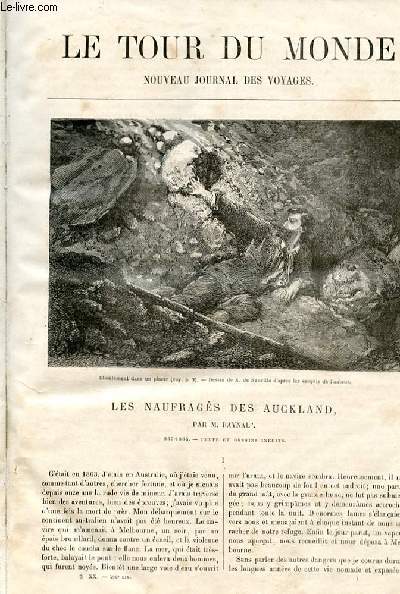 Le tour du monde - nouveau journal des voyages - livraison n°496,497 et 498 - Les naufragés des Auckland par Raynal (1863-1865).