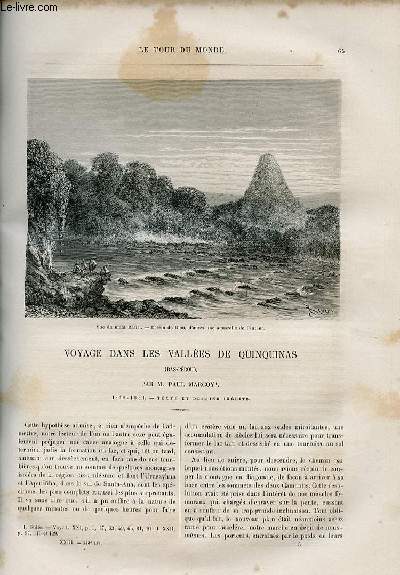 Le tour du monde - nouveau journal des voyages - livraison n°578,579,580,581,582,583 et 584 - voyage dans les vallées de Quinquinas (Bas-pérou) par Paul Marcoy (1848-1861).