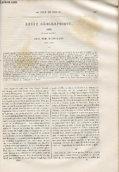 Le tour du monde - nouveau journal des voyages - Revue gographique par Vivien de St Martin - 1872 (premier semestre).