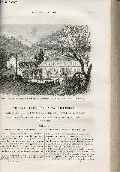 Le tour du monde - nouveau journal des voyages - livraison n643,644,645,646,647 et 648 - Voyage d'exploration en Indo-Chine, par Francis Garnier,illustrations d'aprs dessins de Delaporte.