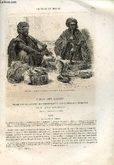 Le tour du monde - nouveau journal des voyages - livraison n669,670,671,672 et 673 - L'Inde des Rajahs-Voyage dans les Royaumes de l'Inde Centrale et dans la Prsidence du Bengale par Louis Rousselet (1864-1868).