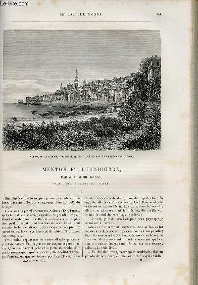 Le tour du monde - nouveau journal des voyages - livraison n°693 et 694 - Menton et Bordighera, par Adolphe Joanne (1871).