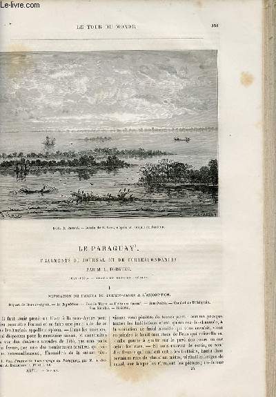 Le tour du monde - nouveau journal des voyages - livraison n°701,702 et 703 - Le Paraguay, fragments de journal et de correspondances, par L. Forgues (1872-1873).