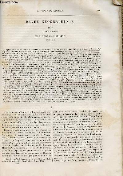 Le tour du monde - nouveau journal des voyages - Revue géographique 1875 (premier semestre) par Vivien de St Martin.