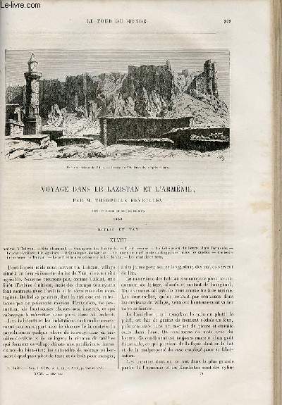 Le tour du monde - nouveau journal des voyages - livraison n805,806 et 807 - Voyage dans le Lazistan et l'Armnie par Thophile Deyrolle (1869).