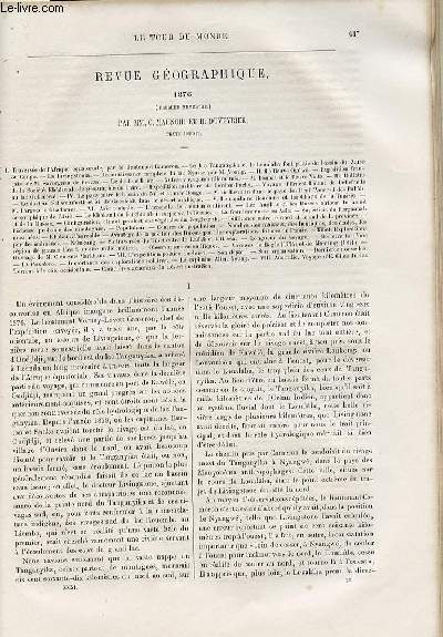 Le tour du monde - nouveau journal des voyages - Revue gographique 1876 (premier semestre) par C. maunoir et H. Duveyrier.