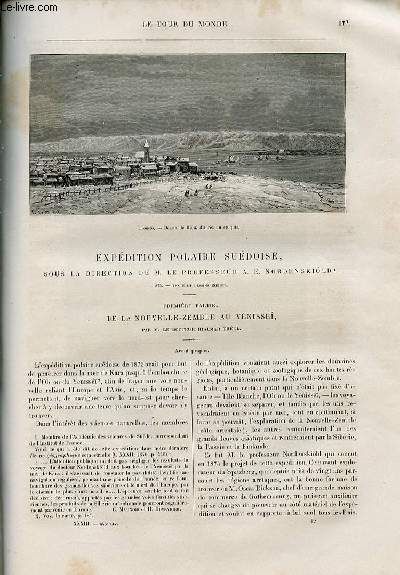 Le tour du monde - nouveau journal des voyages - livraison n°846,847 et 848 - Expédition polaire suédoise , sous la direction du professeur A. E. Nordenskiöld (1875) par le docteur Hjalmar Thèel.