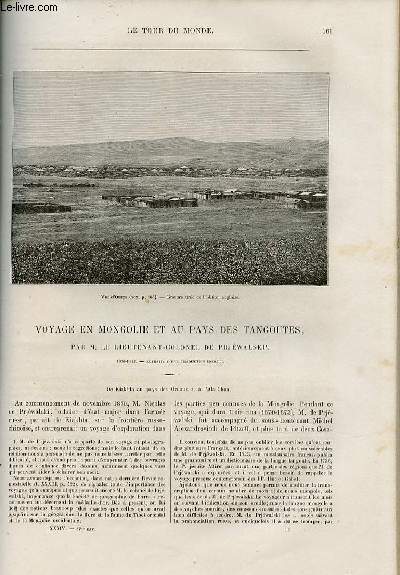 Le tour du monde - nouveau journal des voyages - livraison n871,872 et 873 - Voyage en Mongolie et au pays des tangoutes par le lieutenant colonel de Prjwalski (1870-1873).