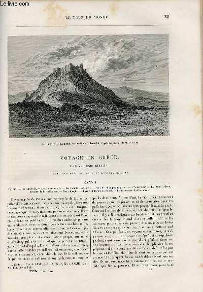 Le tour du monde - nouveau journal des voyages - livraison n881,882,883 et 884 - Voyage en Grce par Henri Belle (1861-1868-1874).