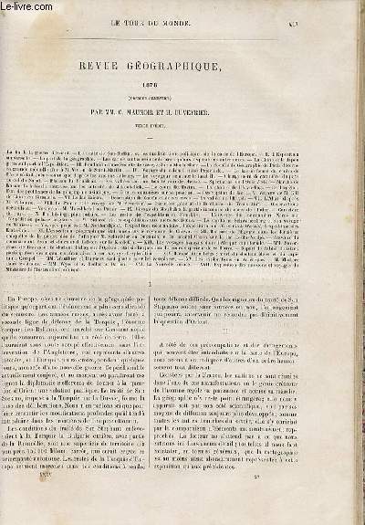 Le tour du monde - nouveau journal des voyages - Revue gographique 1878 (premier semestre) par C. maunoir et H. Duveyrier.