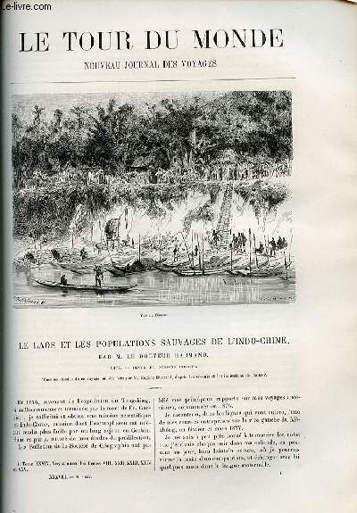 Le tour du monde - nouveau journal des voyages - livraisons n965, 966 et 967 - Le Laos et les populations sauvages de l'Indochine par le dodcteur Harmand.
