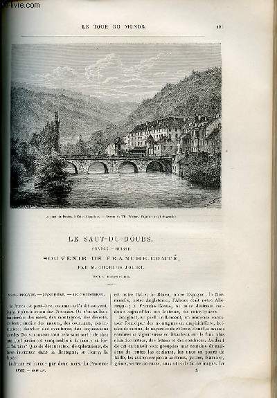 Le tour du monde - nouveau journal des voyages - livraison n°1016 - Le Saut du Doubs (France-Suisse) - souvenir de Franche Comté par Charles Joliet.