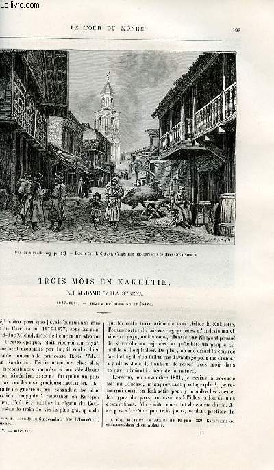Le tour du monde - nouveau journal des voyages - livraisons n°1135 et 1136 - Trois mois en Kakhétie par Madame Clara Serena - 1877-1881.