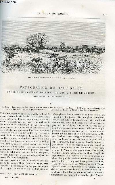 Le tour du monde - nouveau journal des voyages - livraisons n1155,1156,1157,1158,1159 et 1160 - Exploration du Haut Niger par le commandement Gallieni de l'infanterie de marine (1881-1882).