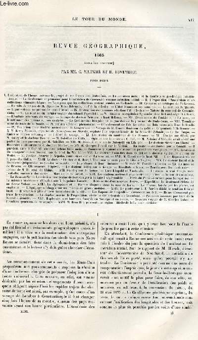 Le tour du monde - nouveau journal des voyages - Revue géographique - 1883 - Second semestre par C. MAunoir et H. Duveyrier.