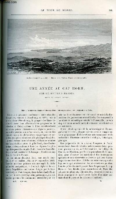 Le tour du monde - nouveau journal des voyages - livraisons n1276 et 1277 - Une anne au Cap Horn par le docteur Hyades.