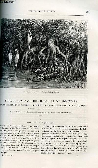 Le tour du monde - nouveau journal des voyages - livraison n1321 et 1322 - Voyage aux pays des bagas et du rio Nunez par le lieutenant de vaisseau Coffinires de Nordeck, commandant le Goland (1884-1885), dessins d'aprs aquarelles de Coffinires.