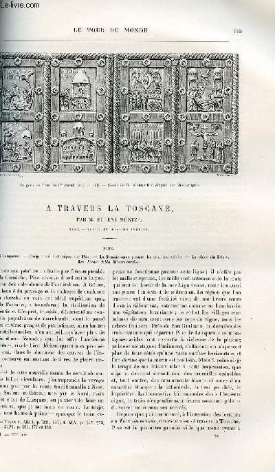 Le tour du monde - nouveau journal des voyages - livraison n°1323, 1324 et 1325 - A travers la Toscane par Eugène Müntz (1882).