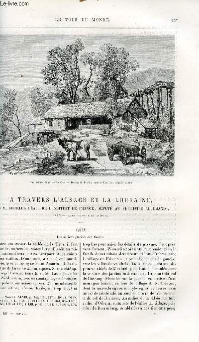 Le tour du monde - nouveau journal des voyages - livraison n°1398 - A travers l'Alsace et la Lorraine par Charles Grad, de l'institut de France , député au reichstag allemand (1887) - suite (voir n°1397).