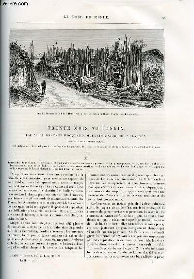 Le tour du monde - nouveau journal des voyages - livraisons n1491,1492 et 1493 - Trente ans au Tonkin par le docteur Hocquard mdecin-major de 1re classe.