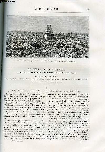 Le tour du monde - nouveau journal des voyages - livraisons n1500, 1501, 1502, 1503 ,1504 et 1505 - De Beyrouth  Tiflis ( travers la Syrue, la Haute Msopotamie et le Kurdistan) par Ernest Chantre.