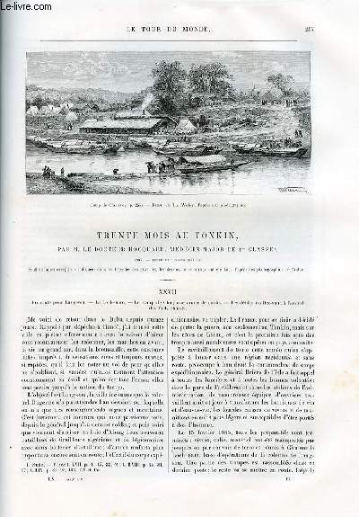 Le tour du monde - nouveau journal des voyages - livraisons n1555, 1556 et 1557 - Trente mois au Tonkin par le docteur Hocquard, mdecin-major de premier classe.