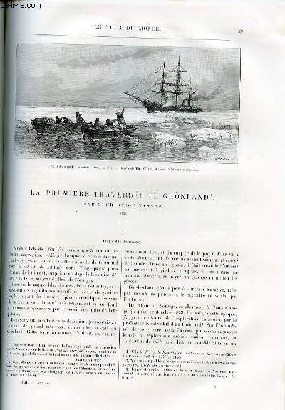 Le tour du monde - nouveau journal des voyages - livraisons n1573, 1574, 1575, 1576 et 1577 - La premire traverse du Gronland par Fridtjof Nansen.