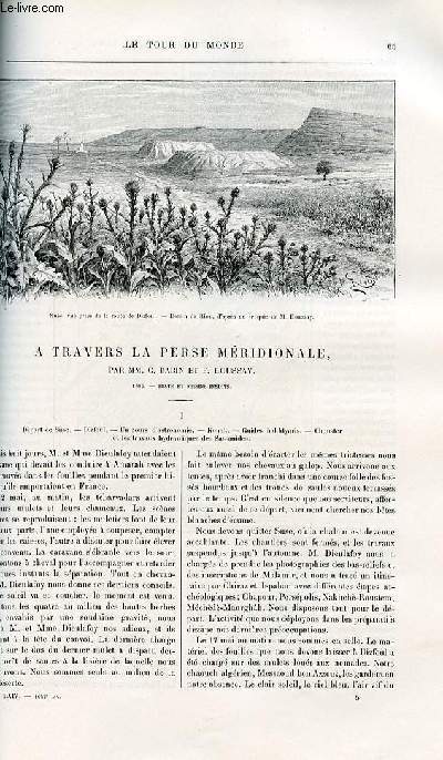 Le tour du monde - nouveau journal des voyages - livraisons n1647, 1648, 1649 et 1650 - A travers la Perse mridionale par C. Babin et F. Houssay.