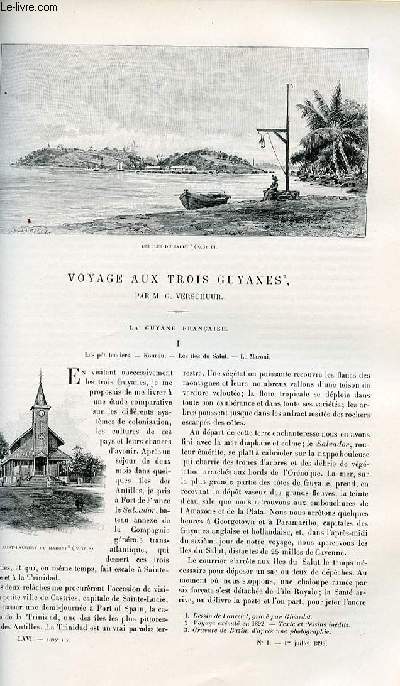 Le tour du monde - nouveau journal des voyages - livraison n1695,1696,1697,1698 et 1699 - Voyage aux trois Guyanes par G. Vershuur.