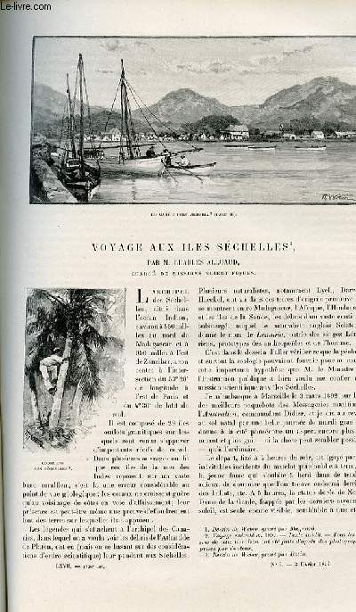 Le tour du monde - nouveau journal des voyages - livraison n1726 - Voyage aux les Schelles (Seychelles) par Charles Alluaud,charg de missions scientifiques.