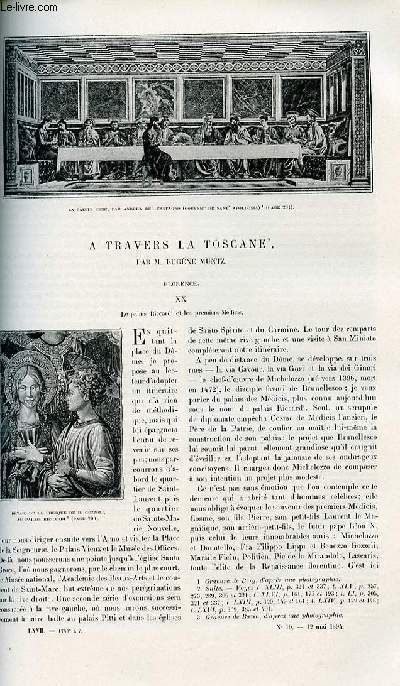 Le tour du monde - nouveau journal des voyages - livraison n1740,1741 et 1742 - A travers la Toscane par Eugne Mntz - Florence.