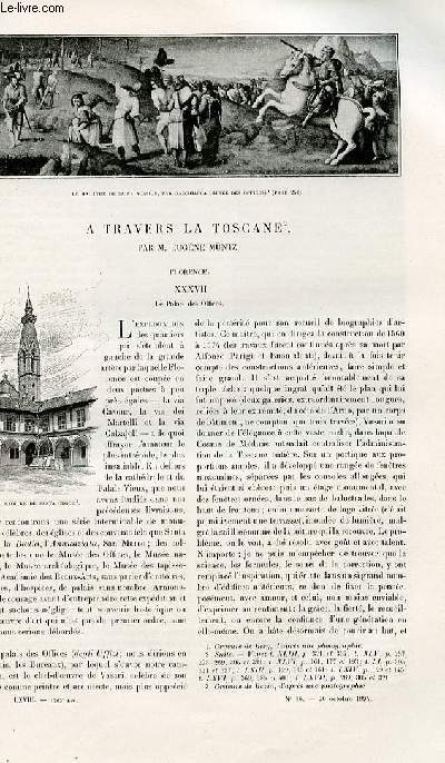 Le tour du monde - nouveau journal des voyages - livraison n1763,1764 et 1765 - A travers la Toscane par Eugne Mntz - Florence.