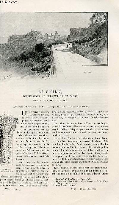 Le tour du monde - nouveau journal des voyages - livraison n°1766,1767 et 1768 - La Sicile, impressions du présent et du passé,par Gaston Vuillier.