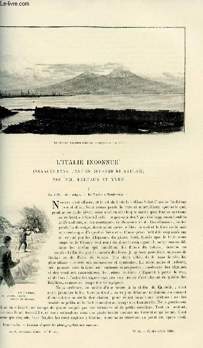 Le tour du monde - journal des voyages - nouvelle srie- livraison n051 et 052 - L'Italie inconnue (voyages dans l'ancien royaume de Naples) par Bertaux et Yver.