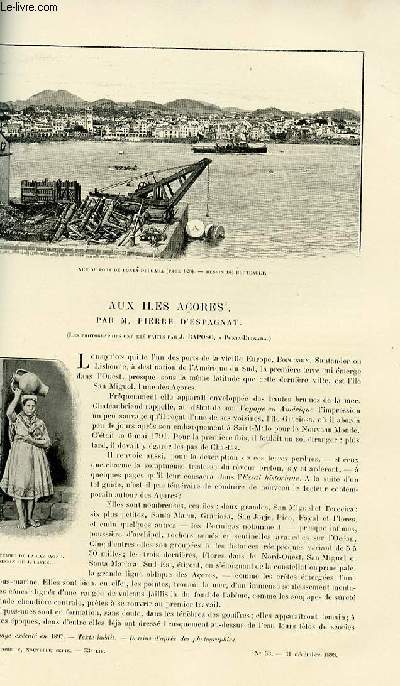 Le tour du monde - journal des voyages - nouvelle série- livraison n°053 - Aux îles Açores par Pierre d'Espagnat.