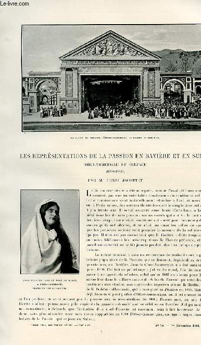 Le tour du monde - journal des voyages - nouvelle srie- livraison n44 - Les reprsentations de la Passion en Bavire et en Suisse - Ober-Ammergau et Selzach (1900-1901) par Henri Jacottet.