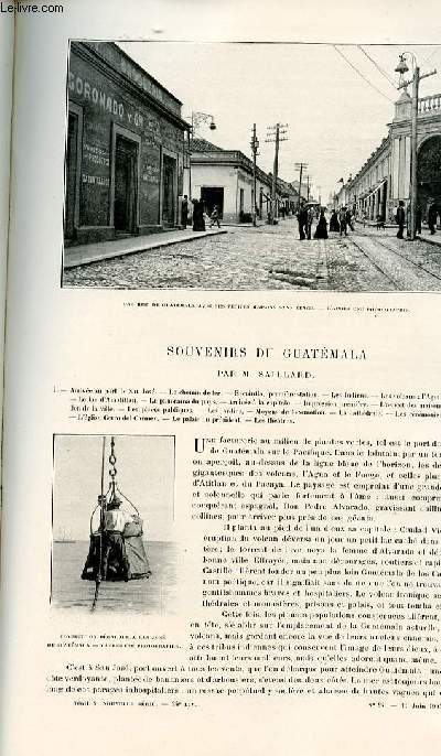 Le tour du monde - journal des voyages - nouvelle série- livraisons n°24,25 et 26 - Souvenirs du Guatémala par Saillard.