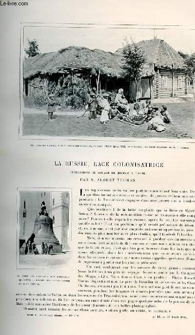 Le tour du monde - journal des voyages - nouvelle srie- livraisons n16,17,18,19,20 et 21 - La Russie, race colonisatrice - impressions de voyage de Moscou  Tomsk par Albert Thomas.