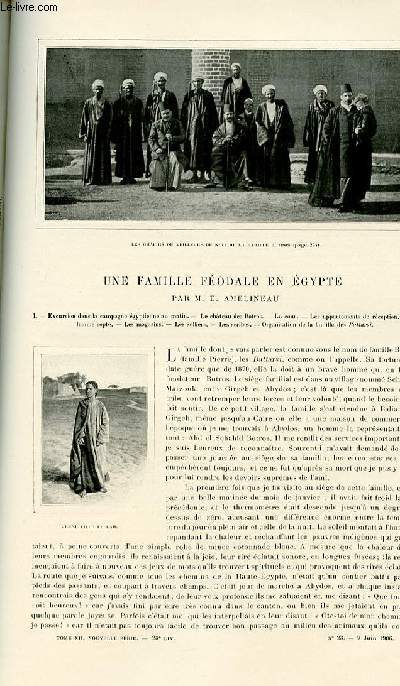 Le tour du monde - journal des voyages - nouvelle srie- livraisons n23 et 24 - Une famille fodale en Egypte par E. Amelineau.